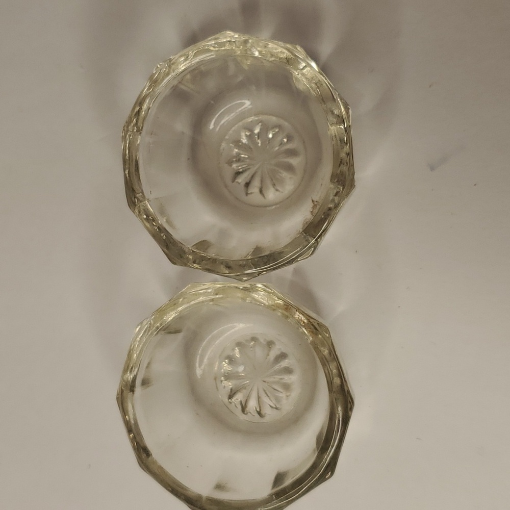 Westmoreland Open Salt Cellars Set of Two Glass Open Salt Cellars 1920